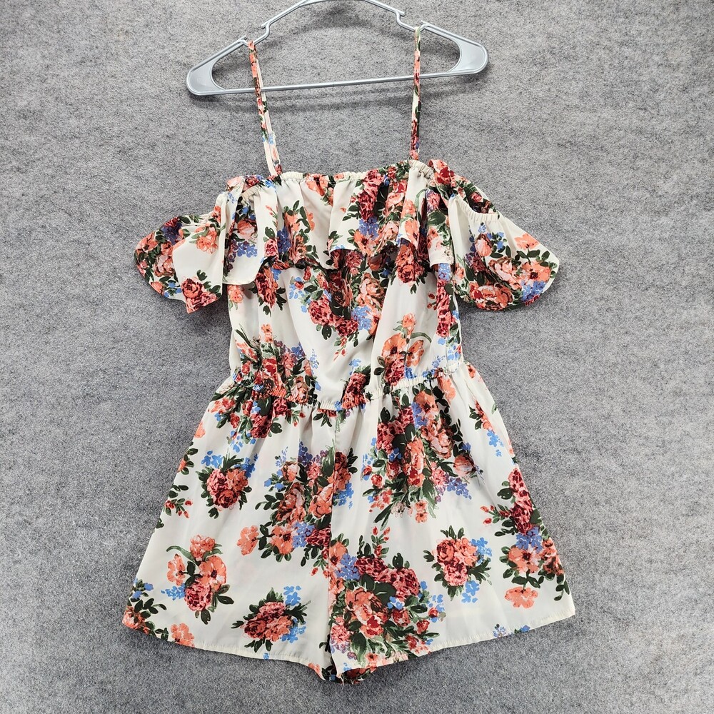 Toxik3 Romper Womens Juniors Medium White Floral